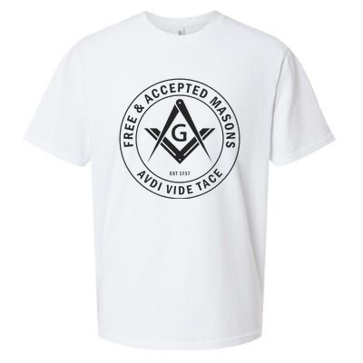 Masonic F & Am Square & Compass Stealth Modern Freemason Sueded Cloud Jersey T-Shirt