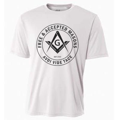 Masonic F & Am Square & Compass Stealth Modern Freemason Cooling Performance Crew T-Shirt