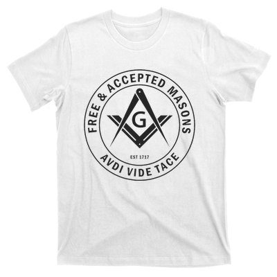 Masonic F & Am Square & Compass Stealth Modern Freemason T-Shirt