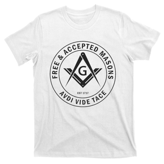 Masonic F & Am Square & Compass Stealth Modern Freemason T-Shirt