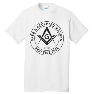 Masonic F & Am Square & Compass Stealth Modern Freemason Tall T-Shirt