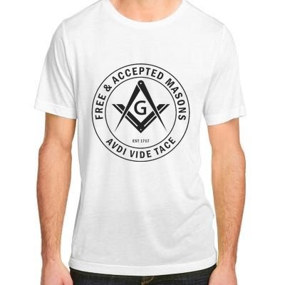 Masonic F & Am Square & Compass Stealth Modern Freemason Adult ChromaSoft Performance T-Shirt