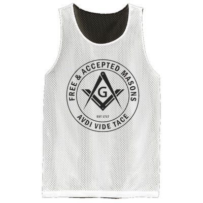 Masonic F & Am Square & Compass Stealth Modern Freemason Mesh Reversible Basketball Jersey Tank