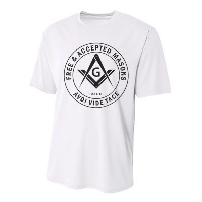 Masonic F & Am Square & Compass Stealth Modern Freemason Performance Sprint T-Shirt