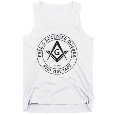 Masonic F & Am Square & Compass Stealth Modern Freemason Tank Top