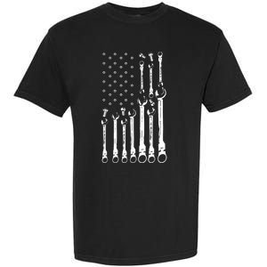 Mechanic Flag American Patriotic Flag Car Mechanic Usa Flag Garment-Dyed Heavyweight T-Shirt