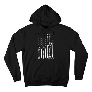 Mechanic Flag American Patriotic Flag Car Mechanic Usa Flag Hoodie