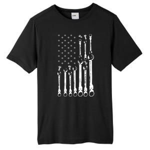 Mechanic Flag American Patriotic Flag Car Mechanic Usa Flag Tall Fusion ChromaSoft Performance T-Shirt