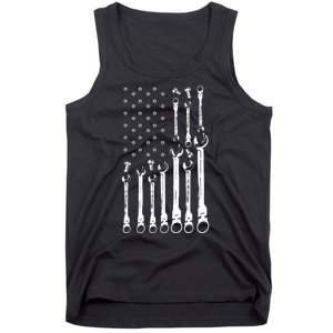 Mechanic Flag American Patriotic Flag Car Mechanic Usa Flag Tank Top