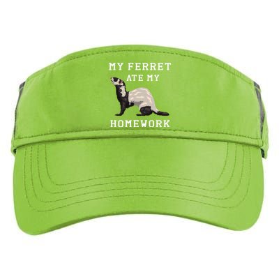 My Ferret Ate My Homework Rodent Animal European Polecat Gift Adult Drive Performance Visor