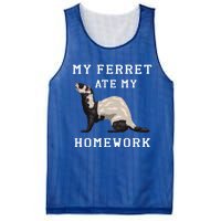 My Ferret Ate My Homework Rodent Animal European Polecat Gift Mesh Reversible Basketball Jersey Tank