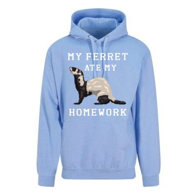 My Ferret Ate My Homework Rodent Animal European Polecat Gift Unisex Surf Hoodie