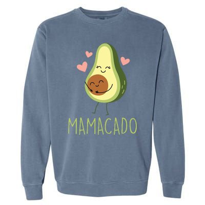 Mamacado Funny Avocado Mom Gifts For Pregnancy Announcement Garment-Dyed Sweatshirt