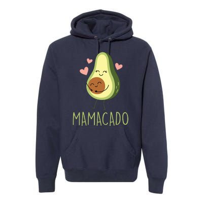 Mamacado Funny Avocado Mom Gifts For Pregnancy Announcement Premium Hoodie