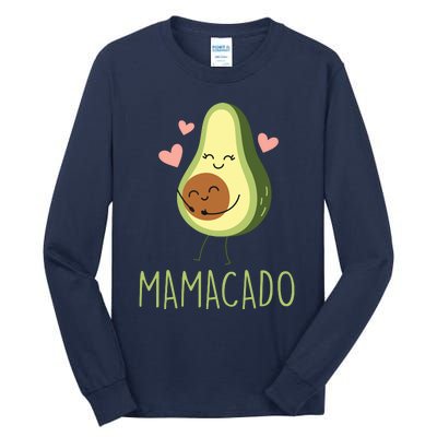 Mamacado Funny Avocado Mom Gifts For Pregnancy Announcement Tall Long Sleeve T-Shirt