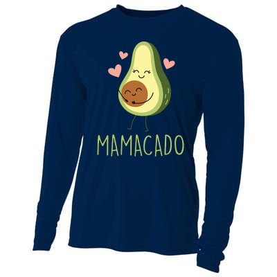 Mamacado Funny Avocado Mom Gifts For Pregnancy Announcement Cooling Performance Long Sleeve Crew