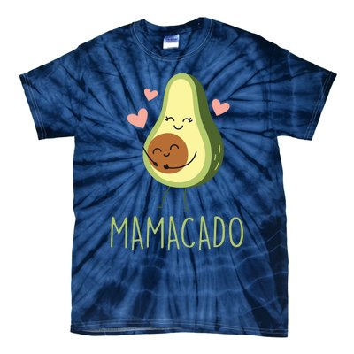 Mamacado Funny Avocado Mom Gifts For Pregnancy Announcement Tie-Dye T-Shirt