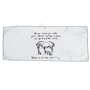 Mole Fox and Horse Quote Always Remember you matter Large Microfiber Waffle Golf Towel