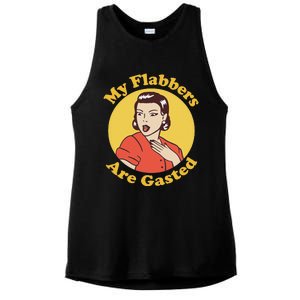 My Flabbers Are Gasted Flabbergasted Funny Retro Woman Ladies PosiCharge Tri-Blend Wicking Tank