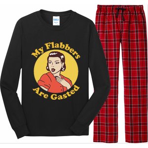 My Flabbers Are Gasted Flabbergasted Funny Retro Woman Long Sleeve Pajama Set