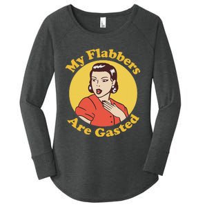 My Flabbers Are Gasted Flabbergasted Funny Retro Woman Women's Perfect Tri Tunic Long Sleeve Shirt