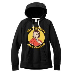 My Flabbers Are Gasted Flabbergasted Funny Retro Woman Women's Fleece Hoodie