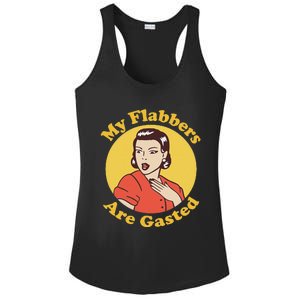 My Flabbers Are Gasted Flabbergasted Funny Retro Woman Ladies PosiCharge Competitor Racerback Tank