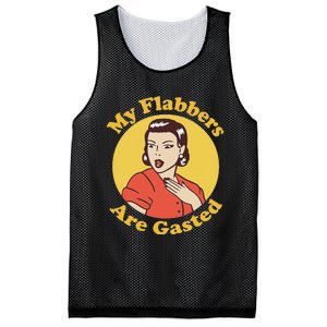 My Flabbers Are Gasted Flabbergasted Funny Retro Woman Mesh Reversible Basketball Jersey Tank