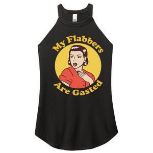 My Flabbers Are Gasted Flabbergasted Funny Retro Woman Women's Perfect Tri Rocker Tank