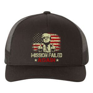 Mission Failed Again Trump 2024 Us American Flag Yupoong Adult 5-Panel Trucker Hat