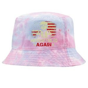 Mission Failed Again Trump 2024 Us American Flag Tie-Dyed Bucket Hat