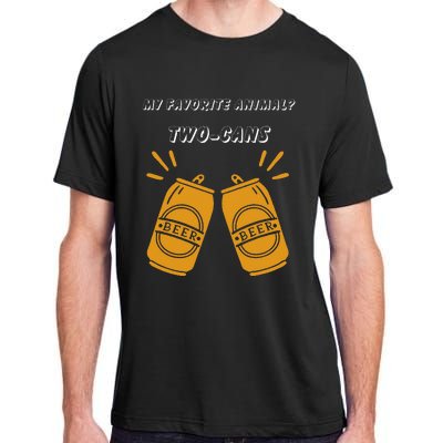 My Favorite Animal Is Twocans Beer Adult ChromaSoft Performance T-Shirt