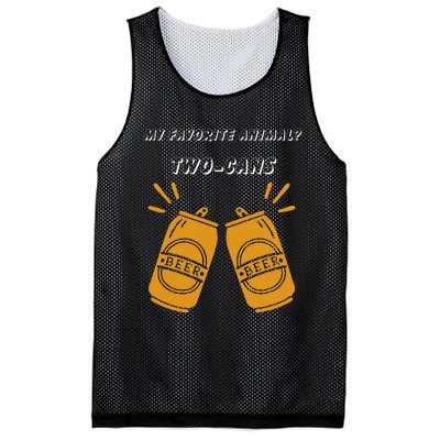 My Favorite Animal Is Twocans Beer Mesh Reversible Basketball Jersey Tank