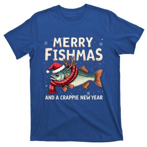 Merry Fishmas And A Crappie New Year Funny Fishing Holiday Funny Gift T-Shirt