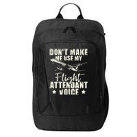 My Flight Attendant Voice Aviation Stewardess Plane Pilot City Backpack