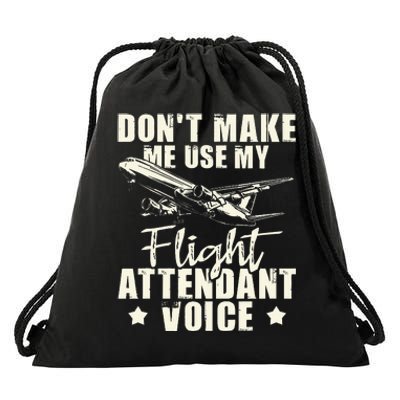 My Flight Attendant Voice Aviation Stewardess Plane Pilot Drawstring Bag