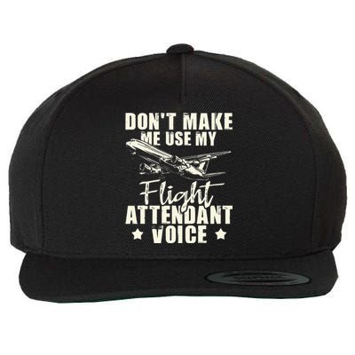 My Flight Attendant Voice Aviation Stewardess Plane Pilot Wool Snapback Cap