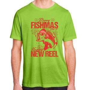 Merry Fishmas And Happy New Reel Fishing Christmas New Year Gift Adult ChromaSoft Performance T-Shirt