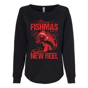 Merry Fishmas And Happy New Reel Fishing Christmas New Year Gift Womens California Wash Sweatshirt