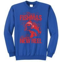 Merry Fishmas And Happy New Reel Fishing Christmas New Year Gift Tall Sweatshirt