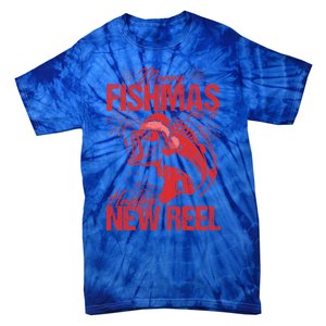 Merry Fishmas And Happy New Reel Fishing Christmas New Year Gift Tie-Dye T-Shirt