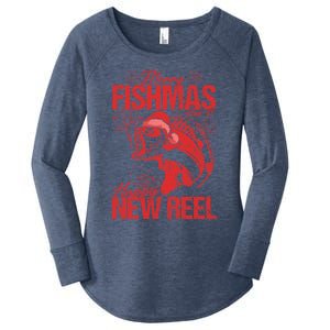 Merry Fishmas And Happy New Reel Fishing Christmas New Year Gift Women's Perfect Tri Tunic Long Sleeve Shirt