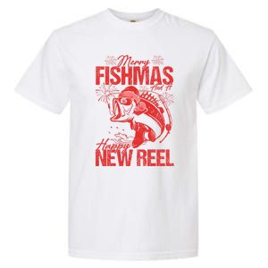 Merry Fishmas And Happy New Reel Fishing Christmas New Year Gift Garment-Dyed Heavyweight T-Shirt