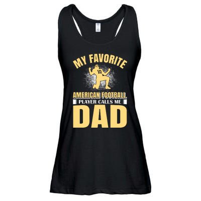 My Favorite American Football Player Calls Me Dad Ladies Essential Flowy Tank