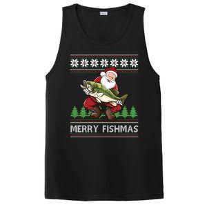 Merry Fishmas And Santa Fishing PosiCharge Competitor Tank