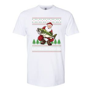 Merry Fishmas And Santa Fishing Softstyle CVC T-Shirt