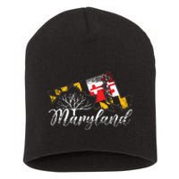 Maryland Flag And Pride Home Family Vintage Maryland Short Acrylic Beanie