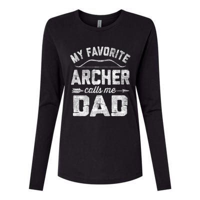 My Favorite Archer Calls Me Dad Archery FatherS Day Womens Cotton Relaxed Long Sleeve T-Shirt