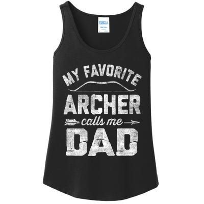 My Favorite Archer Calls Me Dad Archery FatherS Day Ladies Essential Tank