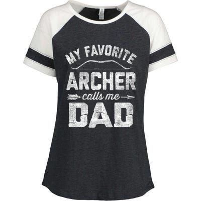 My Favorite Archer Calls Me Dad Archery FatherS Day Enza Ladies Jersey Colorblock Tee